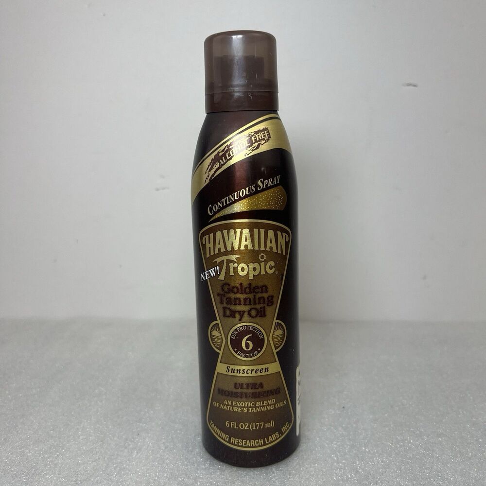 Hawaiian Tropic Protective Tanning Dry Oil Sunscreen Vtg Original Formula 6oz